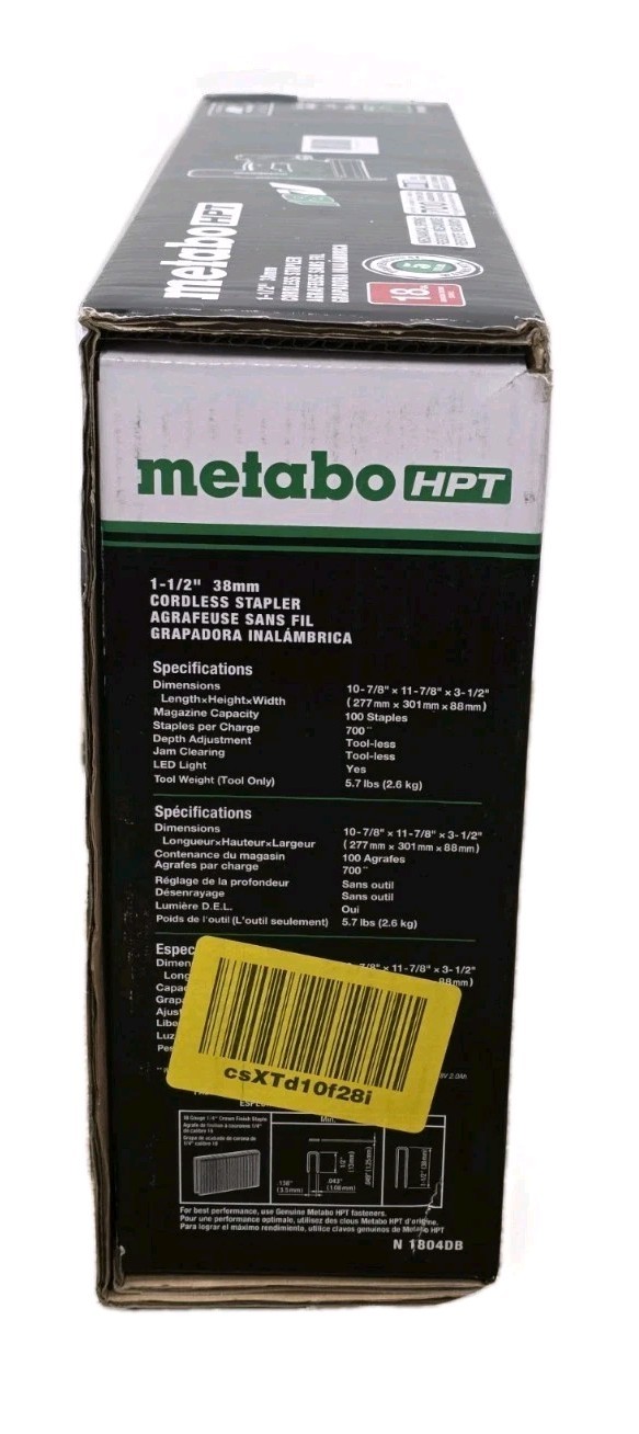 METABO HPT MultiVolt 18 Gauge 1-1/2-in Narrow Crown Finish Stapler