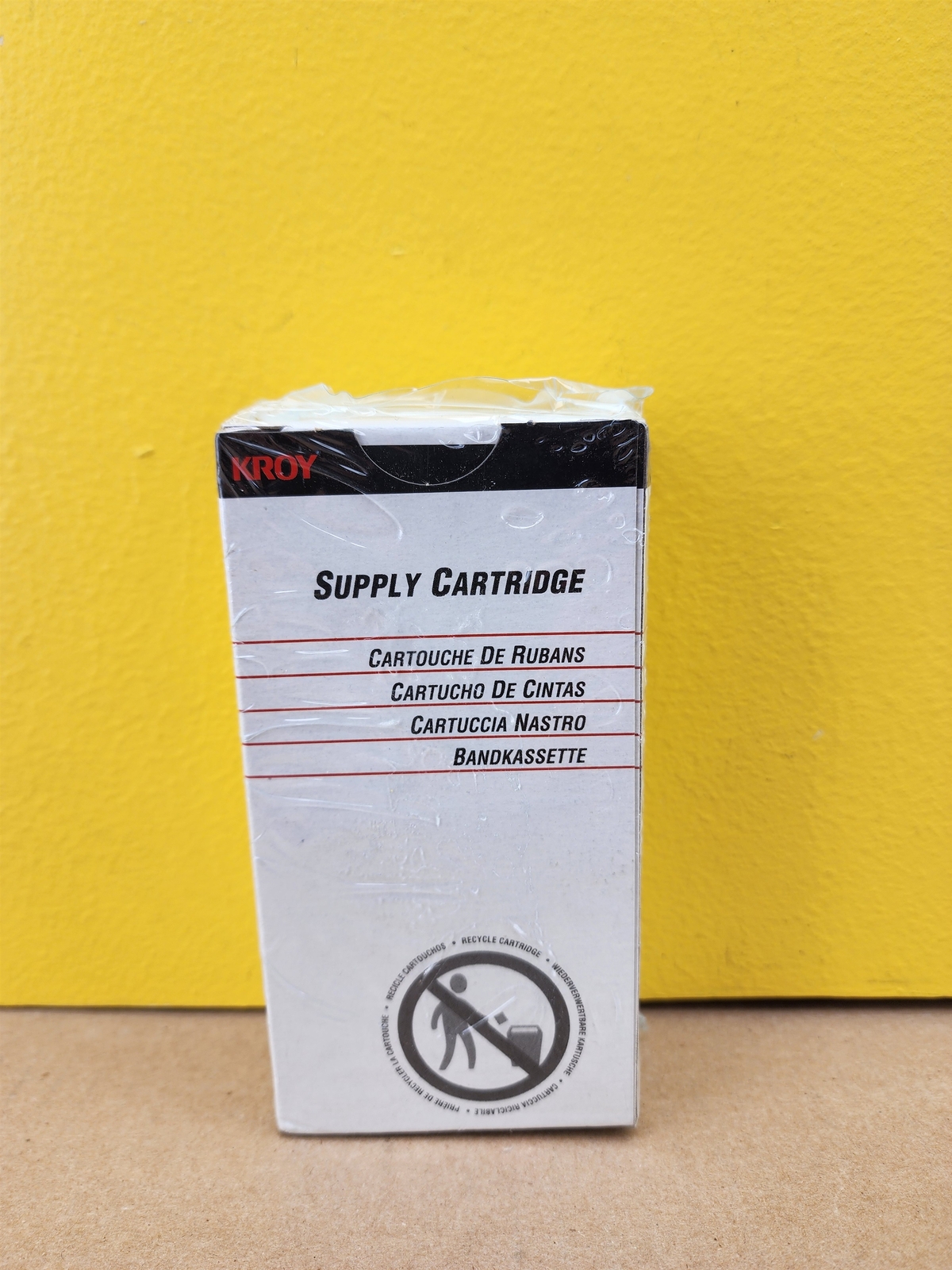 NEW SEALED Kroy 2470042 Supply Cartridge, 1/2" Yellow Shrink Tube 110" Length