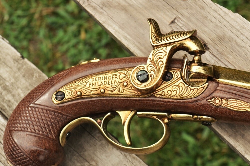 1862 Baby Philadelphia Derringer - Civil War Lincoln Assassination Denix Replica