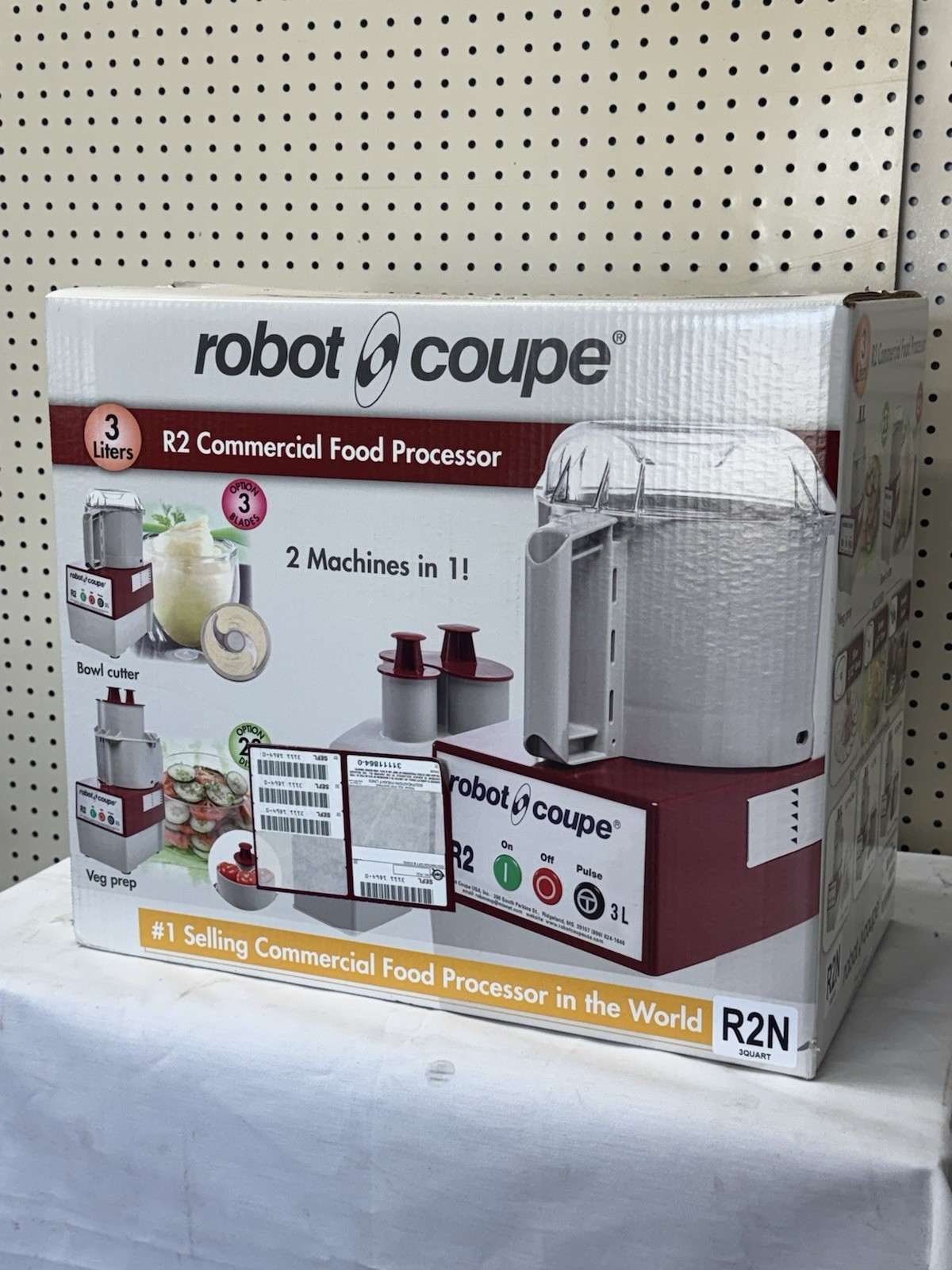 Robot Coupe R2N Combination Food Processor, 3 Qt / 3 Liter Continuous Feed 1hp
