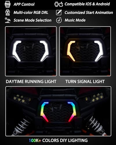 Smart RGB LED Accent Fang Lights for Polaris RZR XP 1000 2014-2018/RZR 900 XC
