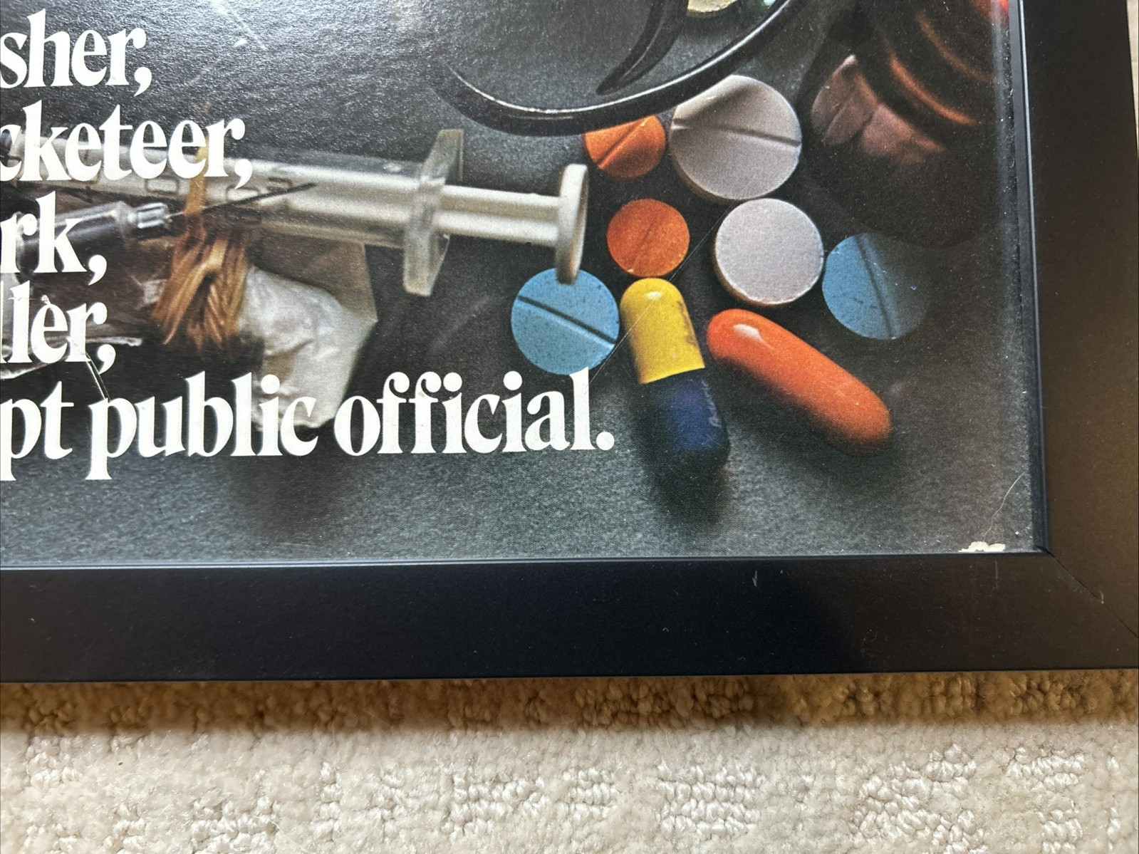 1970s Organized Crime and Syndicate Gambling Illinois PSA Poster Mafia Chicago