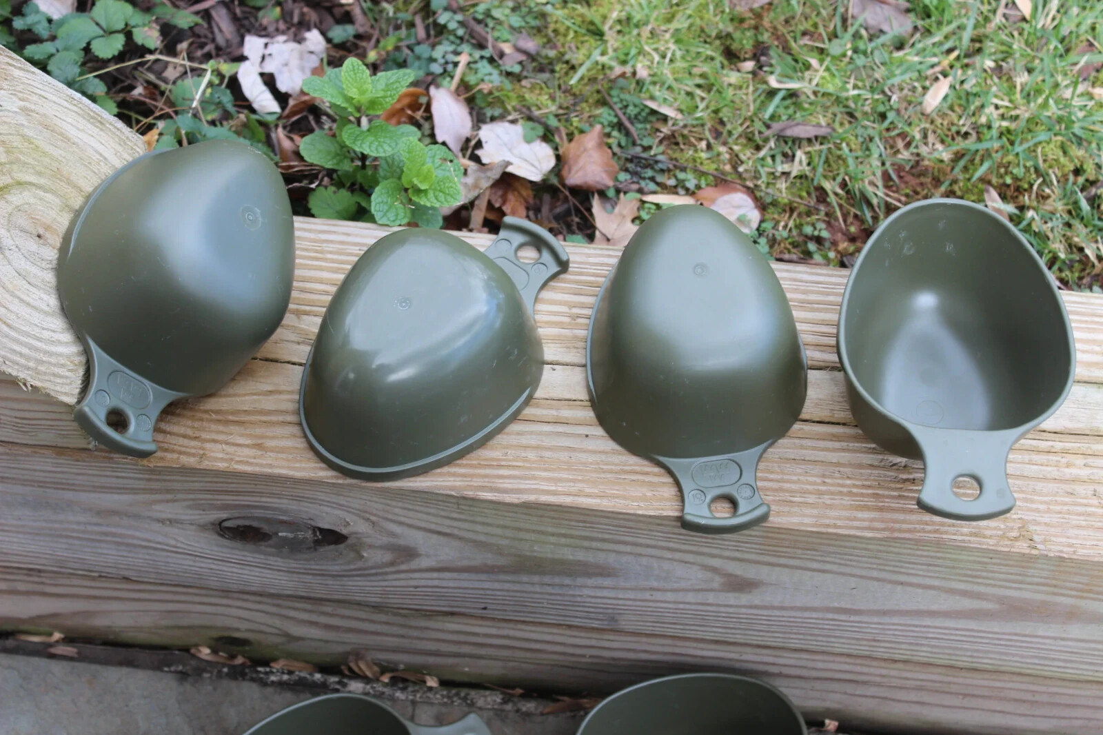 THREE Genuine USED Swedish Army Mess Kit Plastic Drinking Mug Kuksa Cup Kåsa