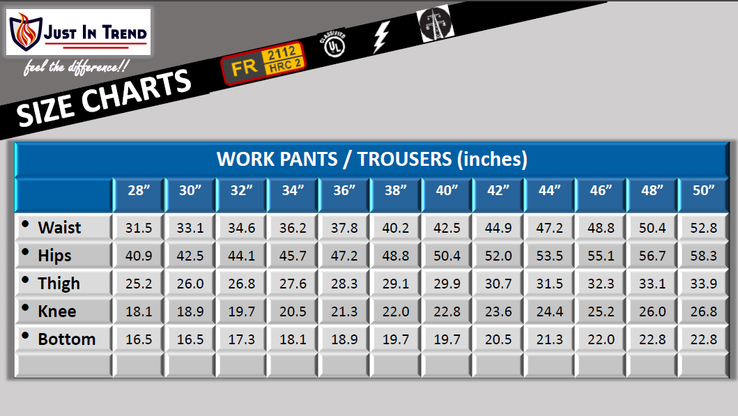 Flame Resistant FRC Pant / Trouser - 88%C/12%N - Flex fit Waist