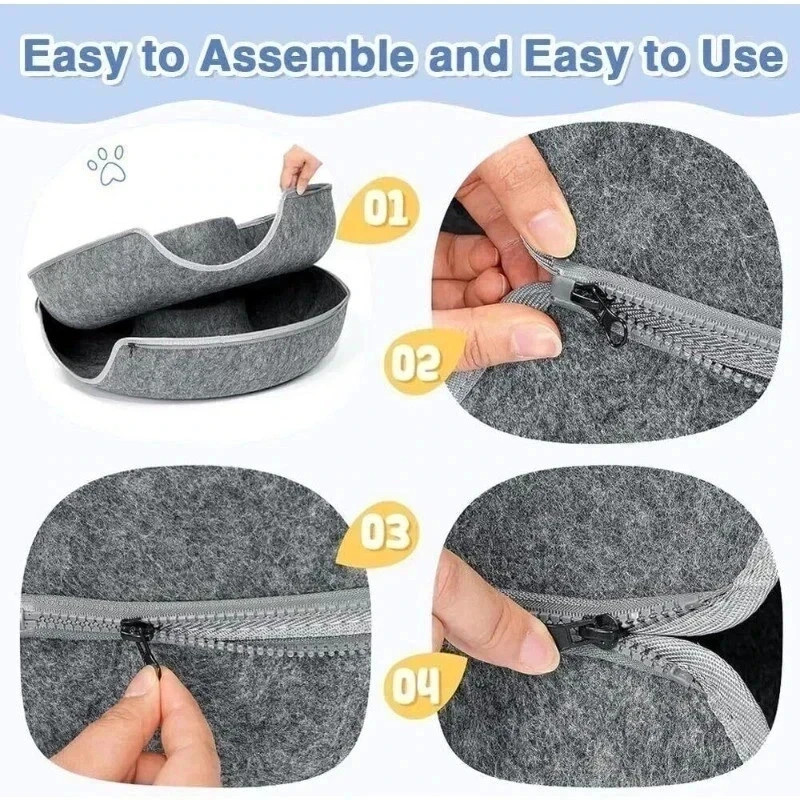 Cat Cave EXTRA LARGE Cat Tunnel Bed Indoor Cats,Cat Donut 50cm