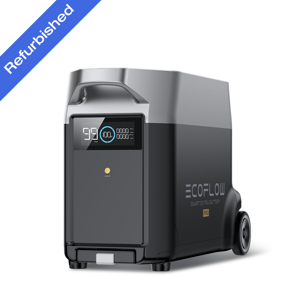 EcoFlow DELTA Pro Generator Extra Battery 3600Wh LFP Certified Refurbished