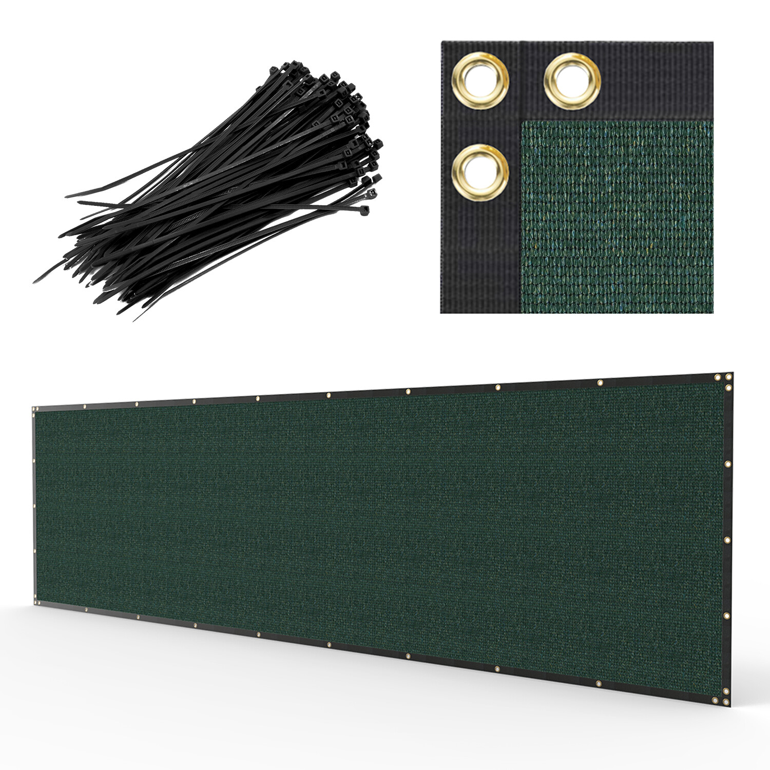 Custom 6'FT Privacy Screen Fence Green Commercial Windscreen Shade Cover 1-250FT