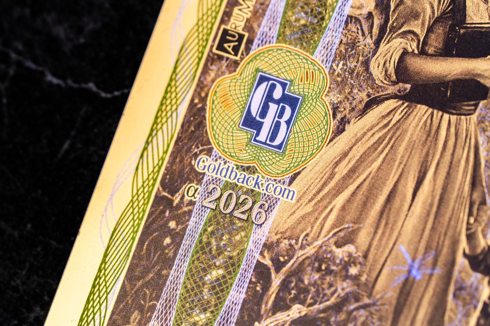 2026 - 1 IDAHO Goldback Aurum Gold Foil Note 1/1000 oz 24kt .999 Fine PRESALE