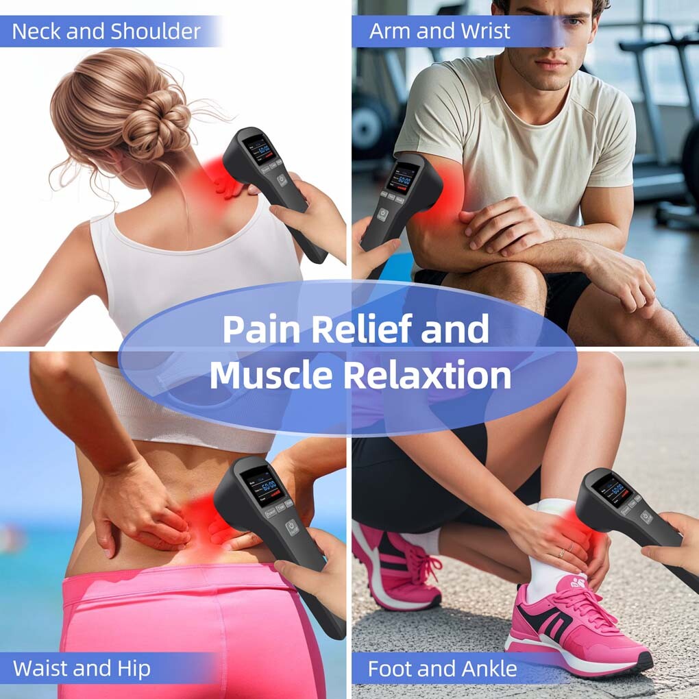 Home LLLT Cold Laser Therapy 880mW for Pain Relief & Inflammation 650nm & 808nm