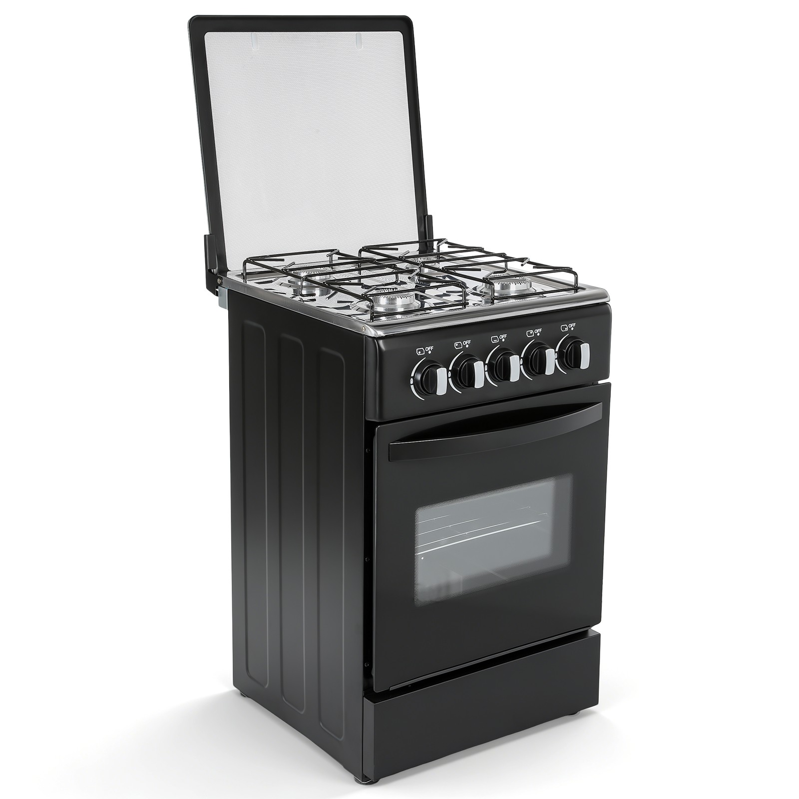 RV Gas Range 31" Tall Propane Range Oven with 4 Burners Stove for RV Apartment
