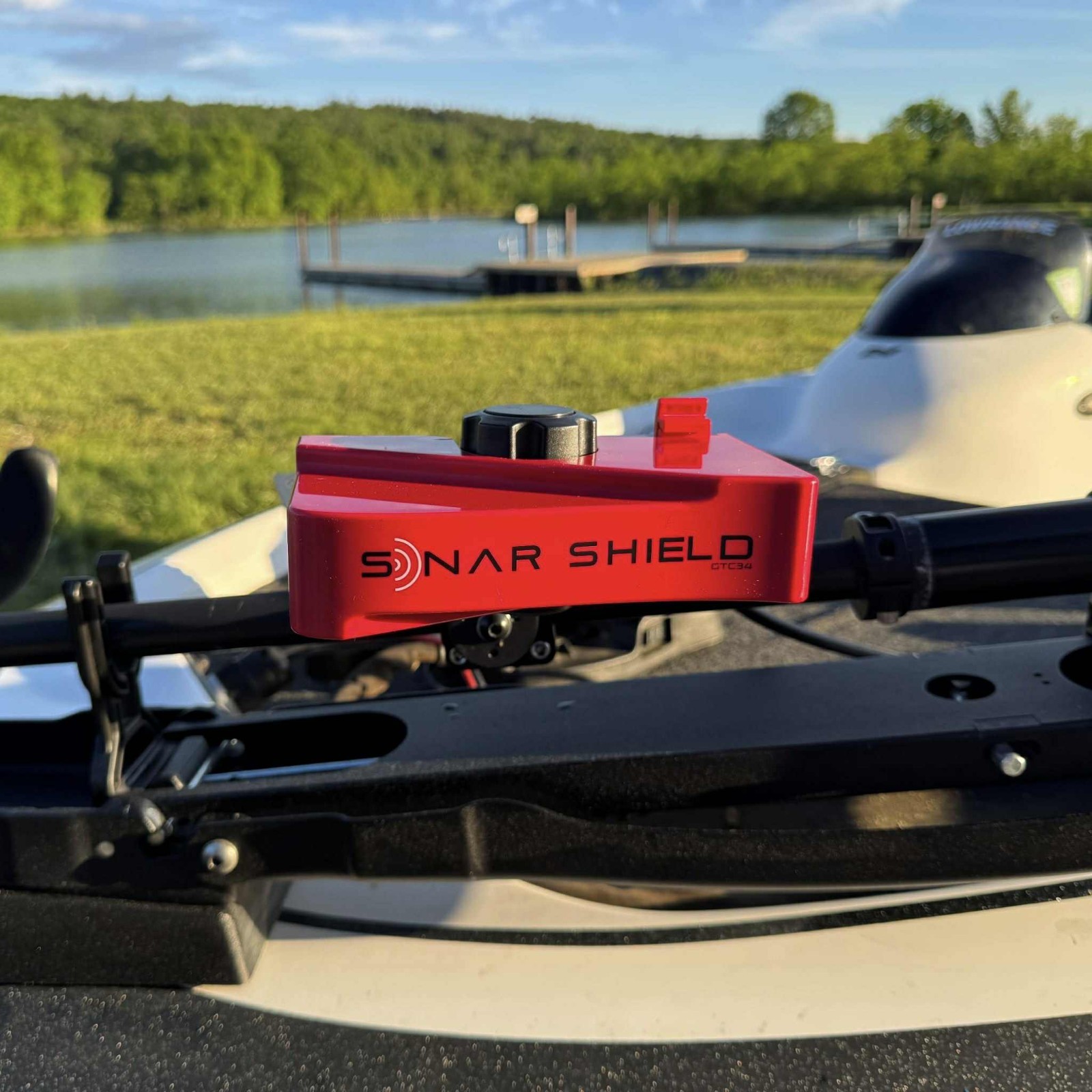 Garmin LiveScope Plus LVS34 Transducer Cover by Sonar Shield (Red)