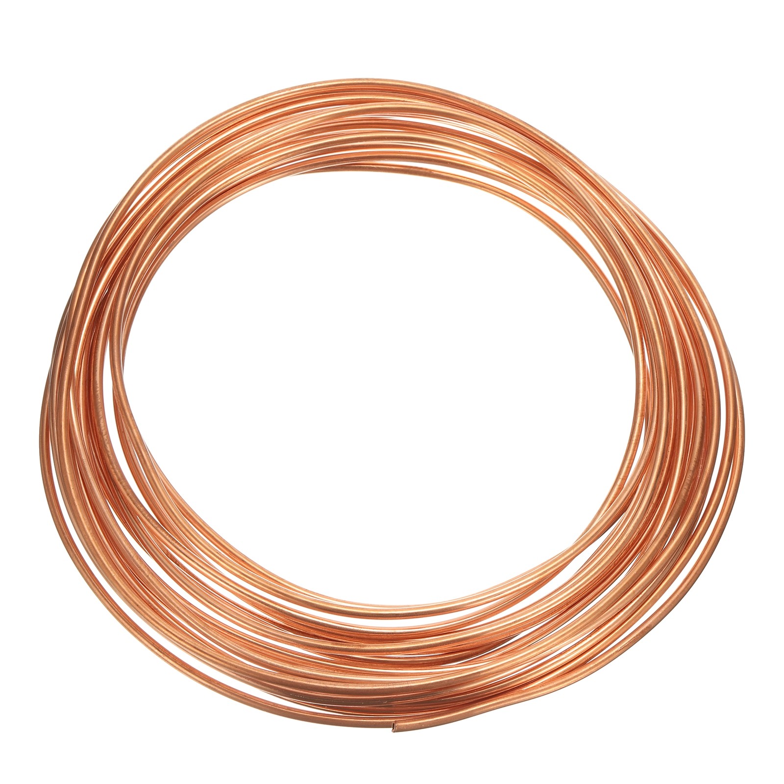 Copper Tube 1/8" OD 24.6Ft 1/64" T Refrigeration Pipe Seamless Hollow Metal Soft