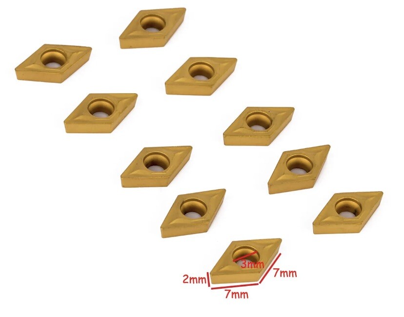 50Pcs DCMT070204 CK251 Carbide Inserts For Lathe Turning Tool Boring Bar Cutter