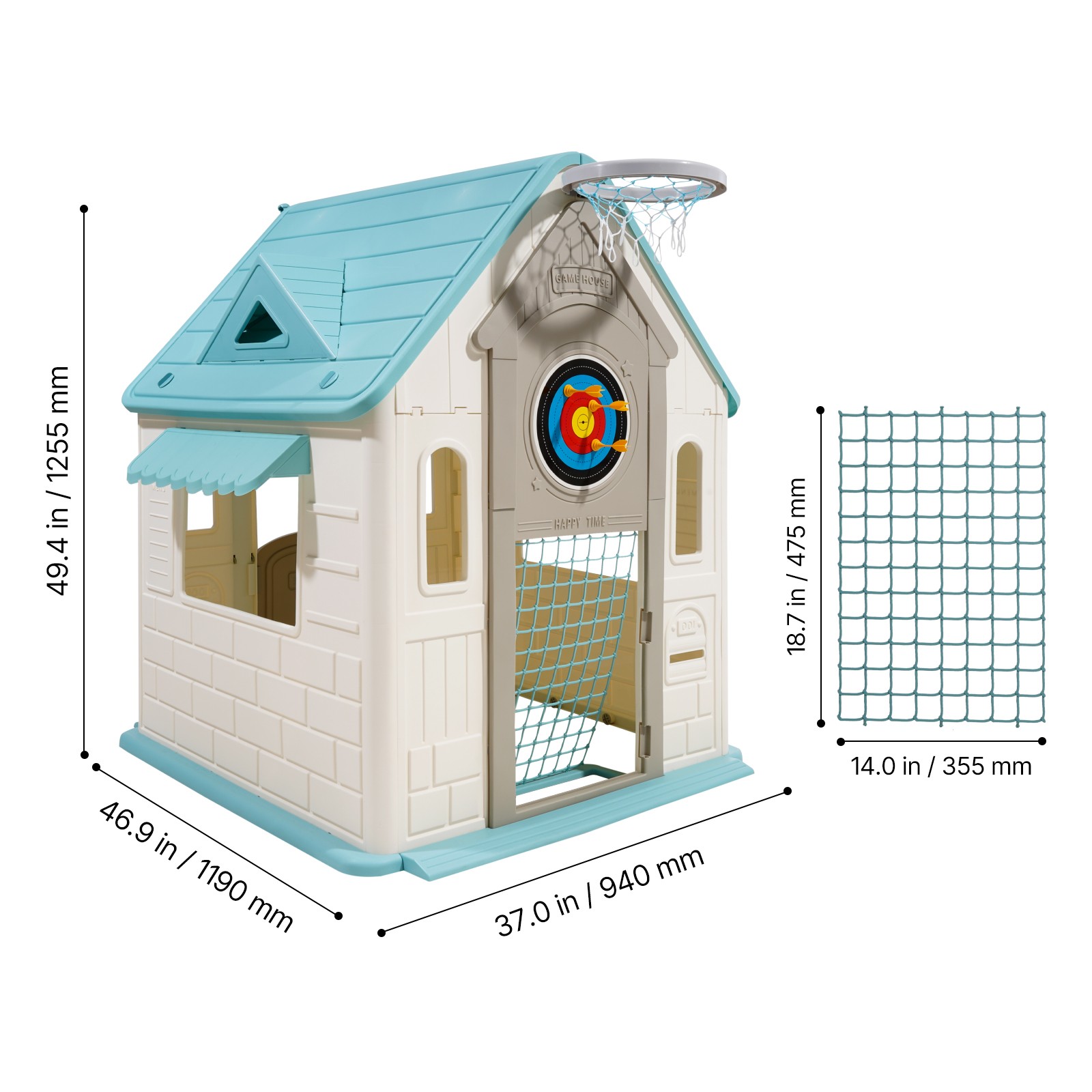 Uimoso 5-in-1 Kids' Indoor and Outdoor Playhouse for Ages 2 and Up