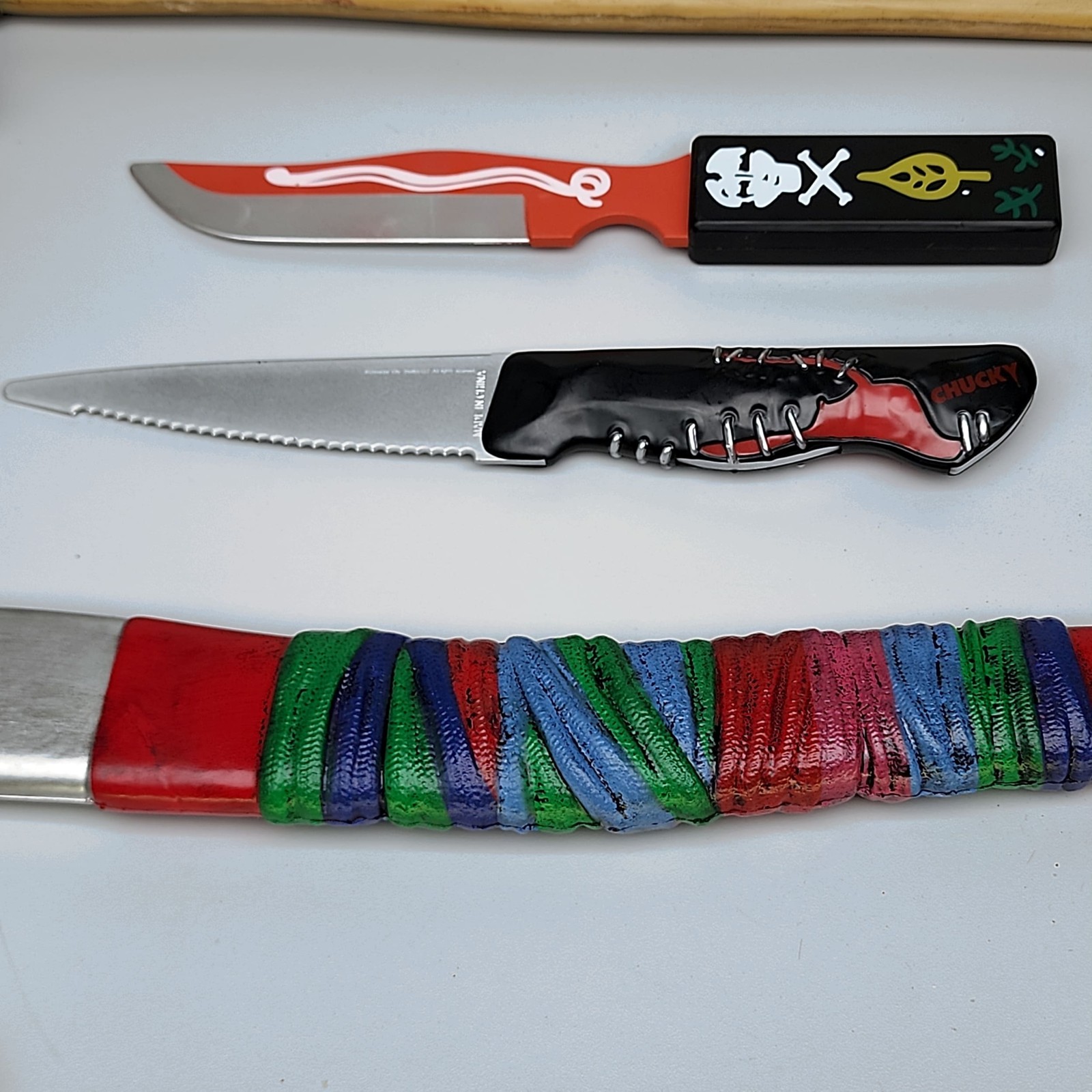 Chucky Good Guy Doll Prop Lot 5pc Child's Play Voodoo Knife+Axe+Hammer+Ruler