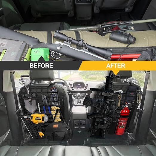 Tactical Rigid MOLLE Panel Vehicle Car Seat Back Shooting Storage 21x14in NEW