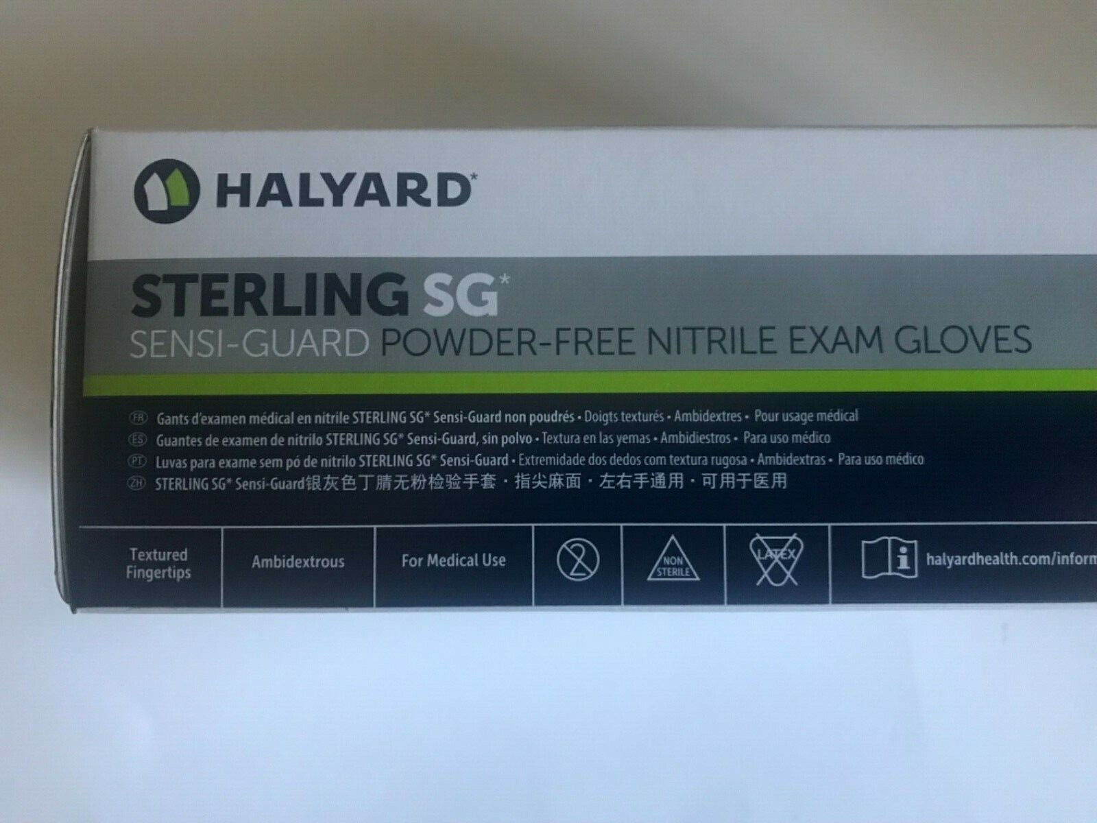 2500 Count Case - Halyard Nitrile Exam Gloves Size Small 3.5 Mil Exp. 2026