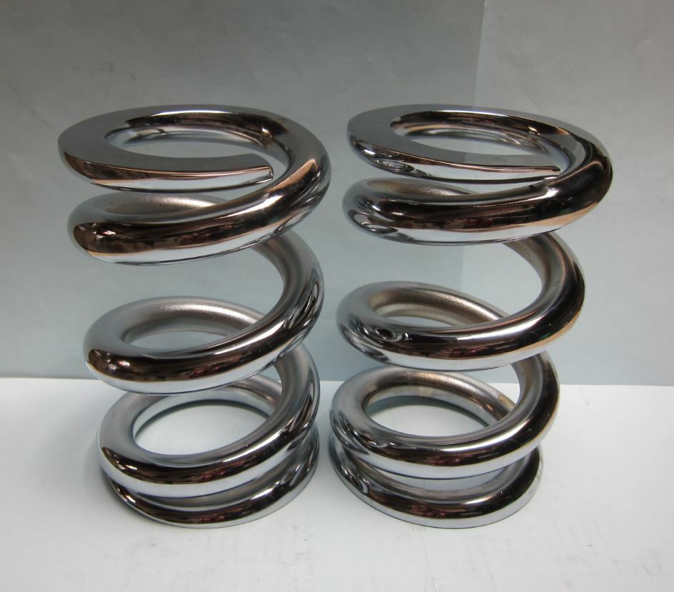 Lowrider Hydraulics 3 ton coils spring pre cut, flat edges, chrome