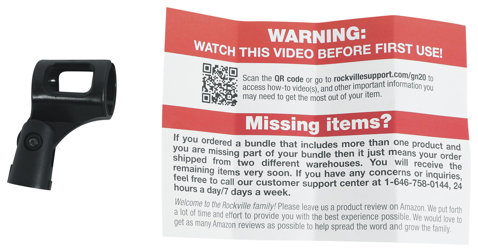 Rockville GN20 20" DJ Gooseneck Microphone Stand, Clamps to Any Table or Stand