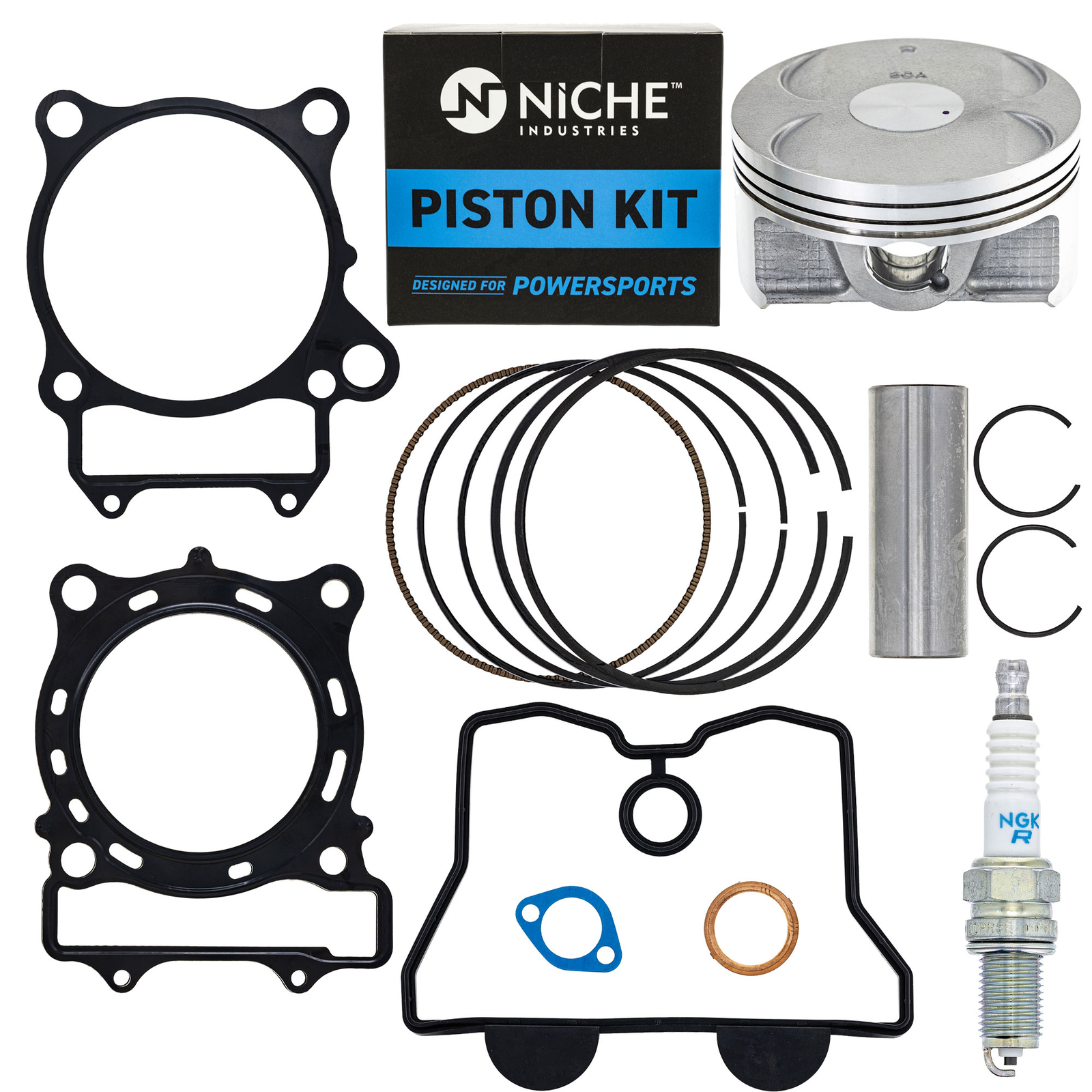 NICHE Stock Piston Gasket Spark Plug Kit for Polaris Predator 500 3087970