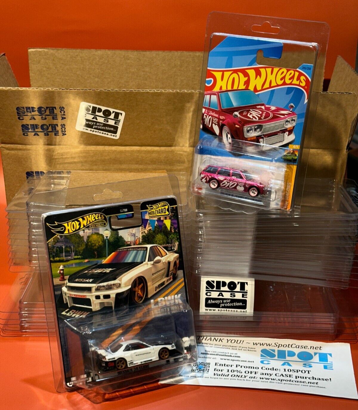 200-Piece Combo-Pack SpotCase Hot Wheels Protector Case 100 Mainline 100 Premium