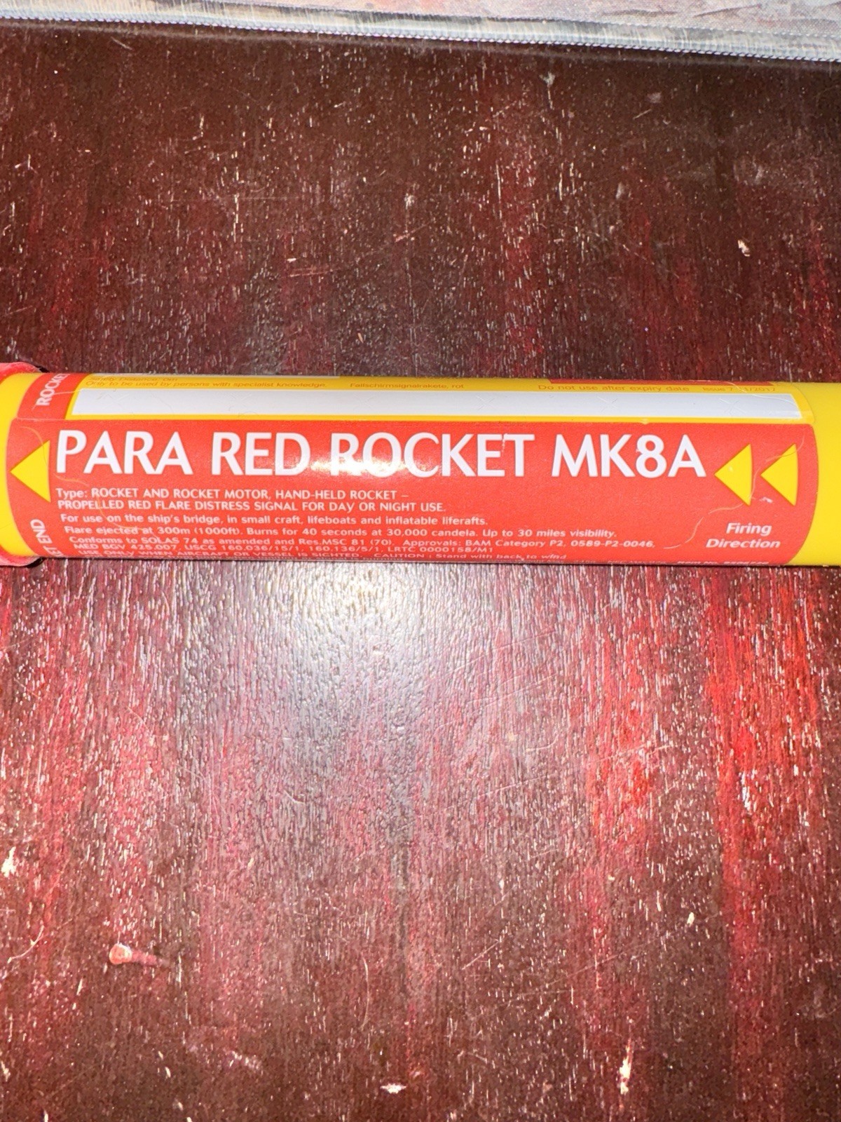 5pc RED PARACHUTE SIGNAL Flares ultra bright Pyro Mg based (USCG CERT SOLAS 74)