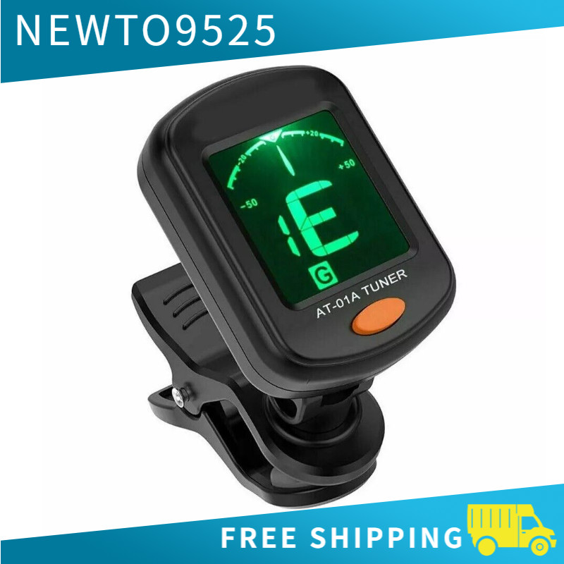 LCD Clip On Chromatic Acoustic Bass Electric Guitar Ukulele Banjo Violin Tuner