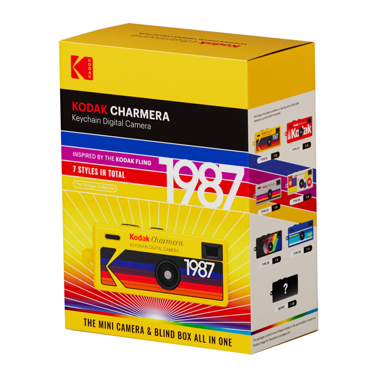 Kodak Charmera Key Chain Digital Camera (Random Style Blind Box, Single Camera)