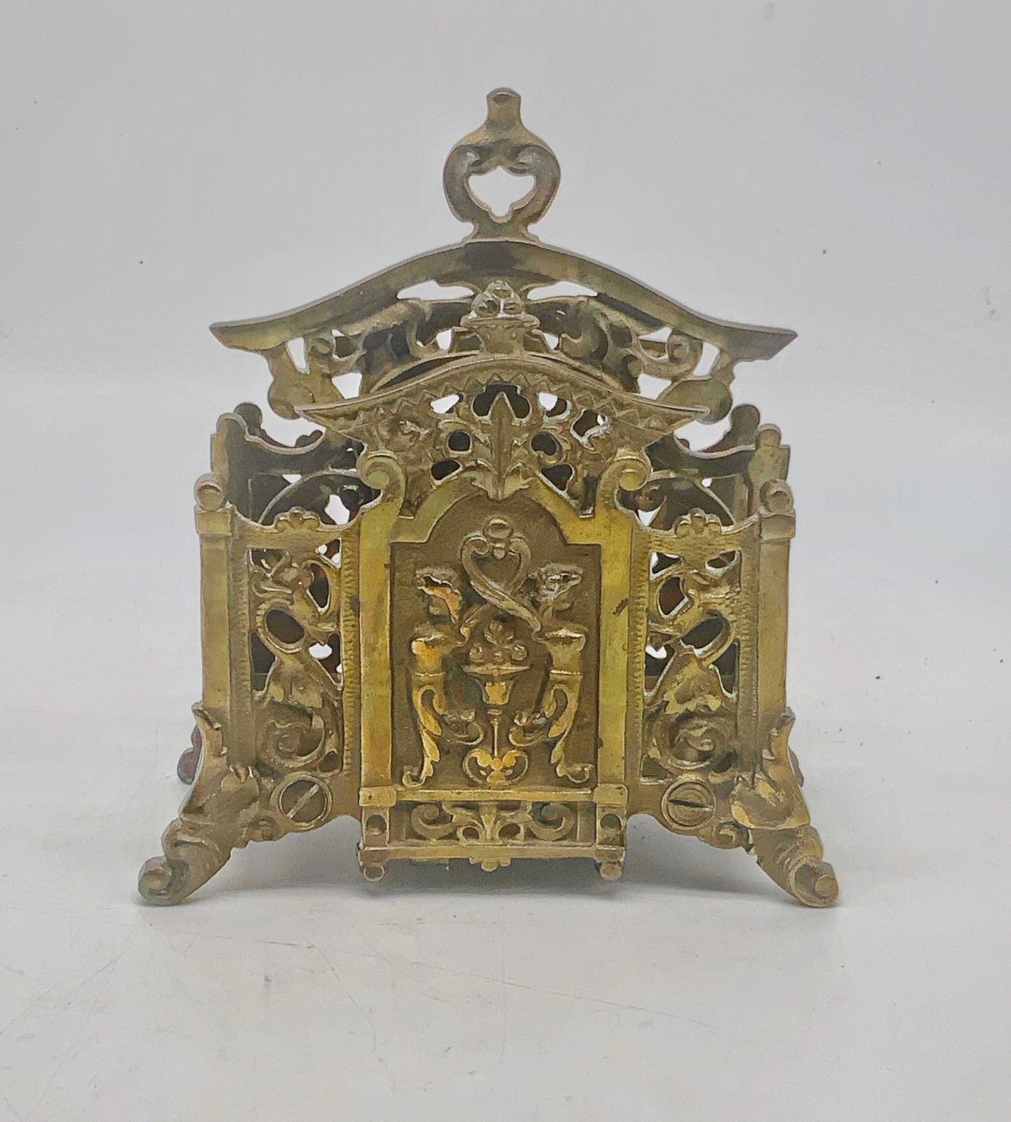 Antique bronze Bradley & Hubbard desktop letter holder B&H 3570