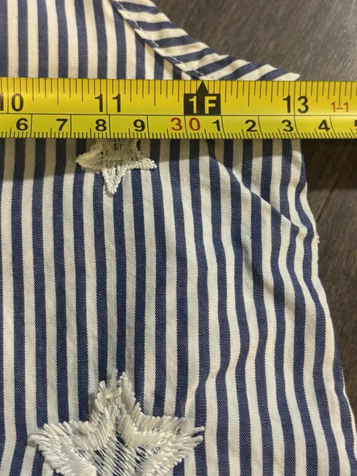 Vineyard Vines Blue & White Stripped Stars Lined Dress 4th Of July Size 6 LN