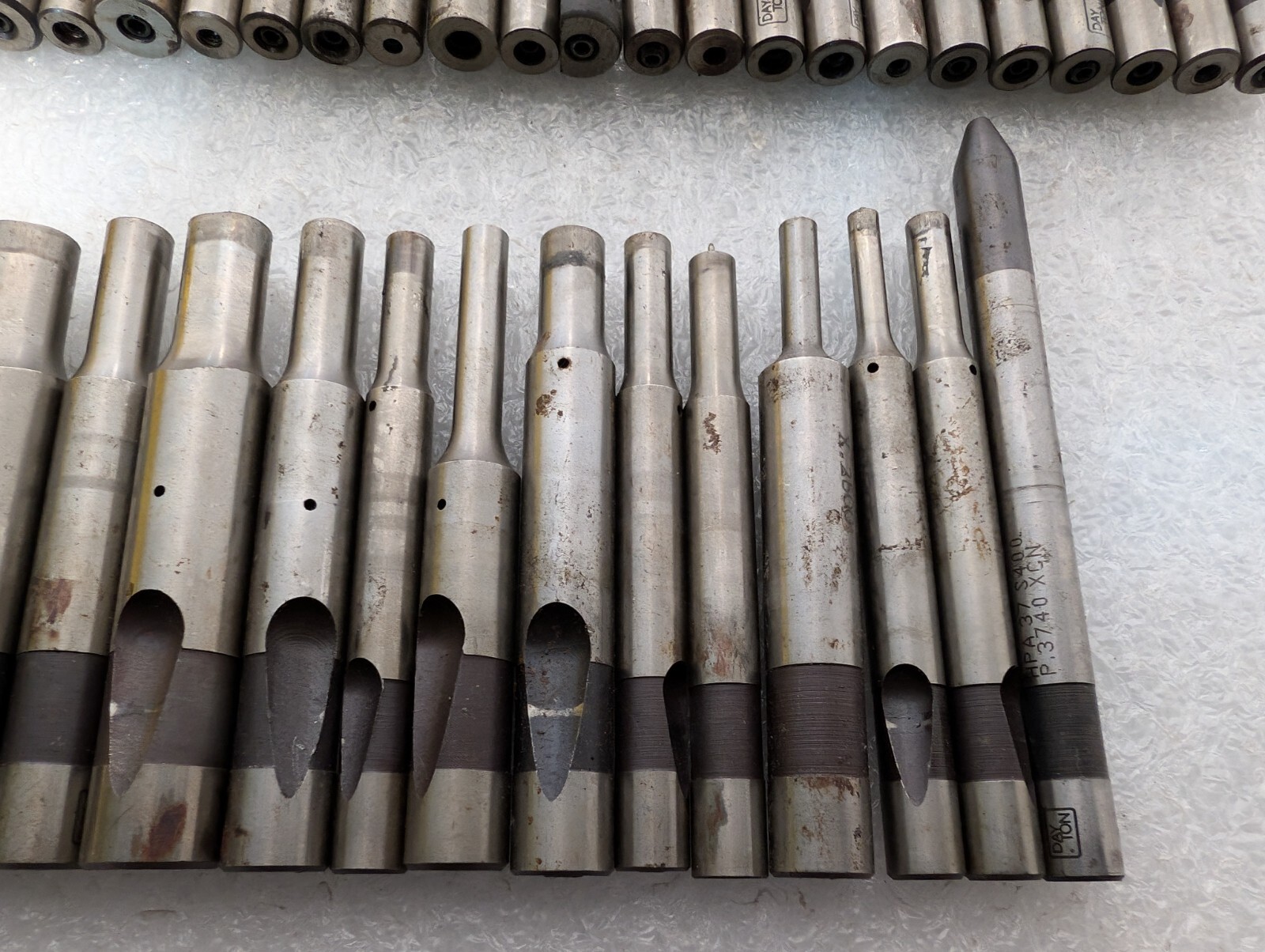 Lot of 57 Dayton Assorted Jektole Precision Pierce Die Punches, No Wax