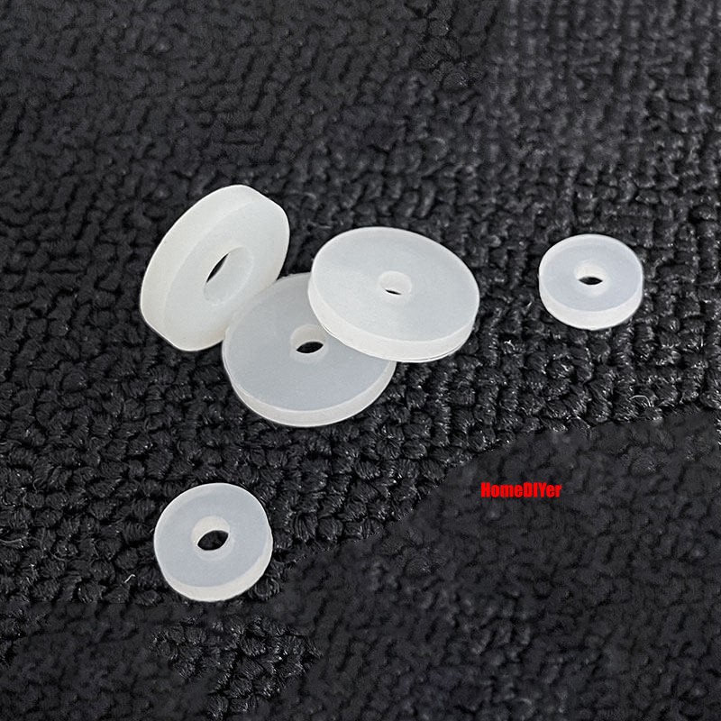 Round White Silicone Rubber Washer Flat Seal Gaskets High Temp Pads ID 22-152mm