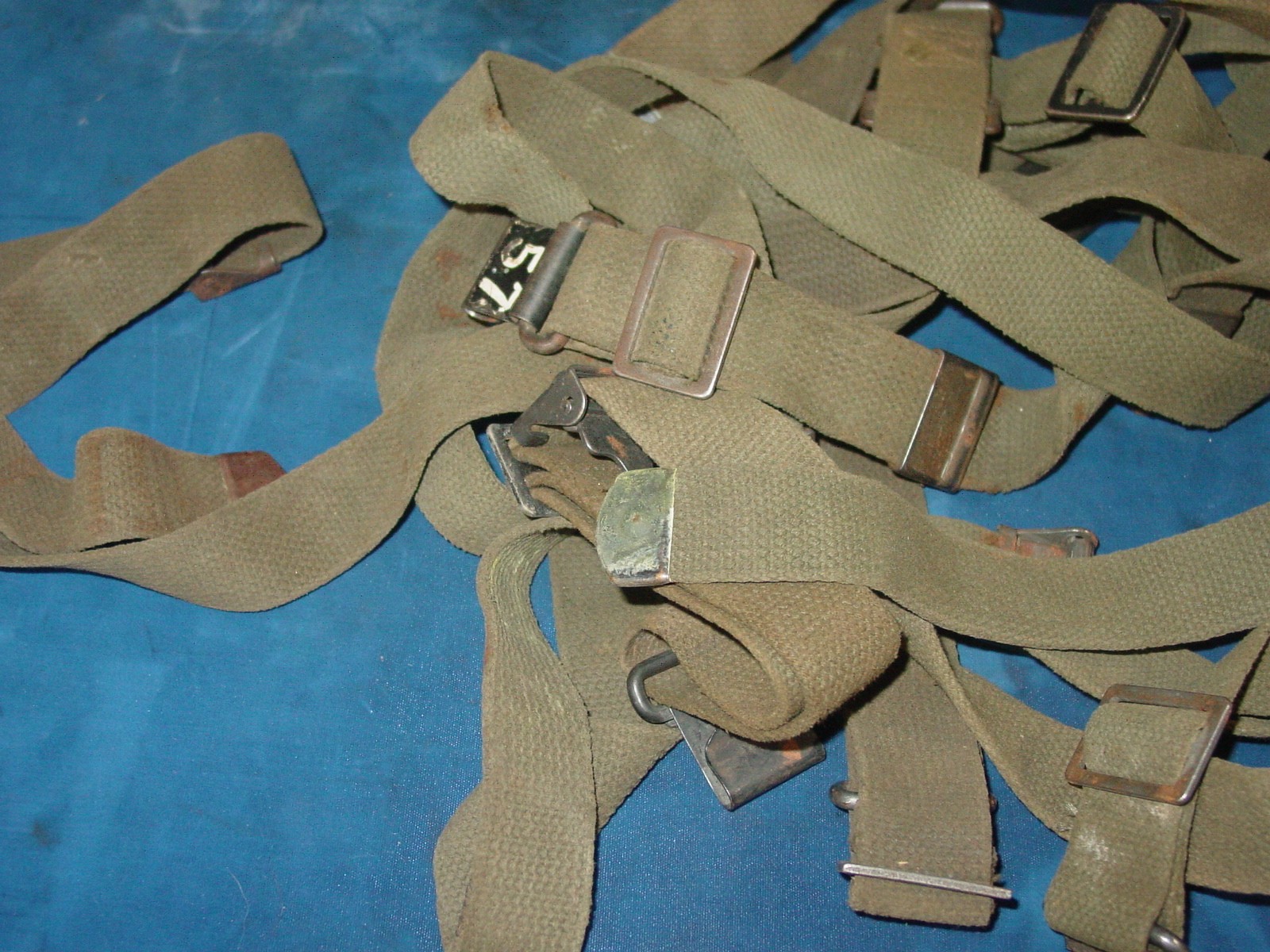 Orignal US GI RIFLE SLING M1 GARAND 1903 03A3 Cotton Duck Canvas OD w Buckles