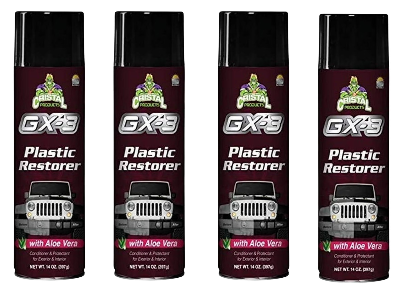 Cristal Products GX-3 Plastic Restorer (4 pack)