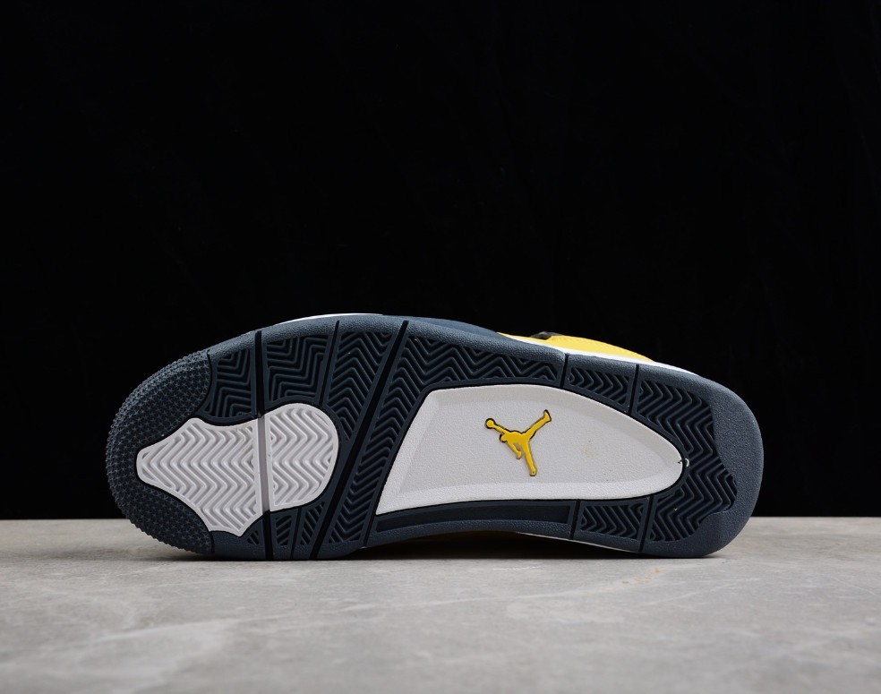 US Size 7-12 Jordan 4 Retro "Tour Yellow"Men's Mid Top Basketball Shoes.