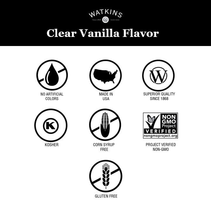 11 fl. oz Clear Vanilla Extract – No Artificial Colors, Non-GMO, Gluten-Free