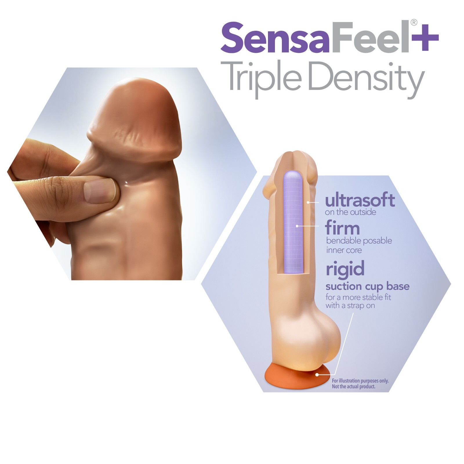 Dr. Skin Plus - 7 Inch Girthy Posable Dildo - Mocha
