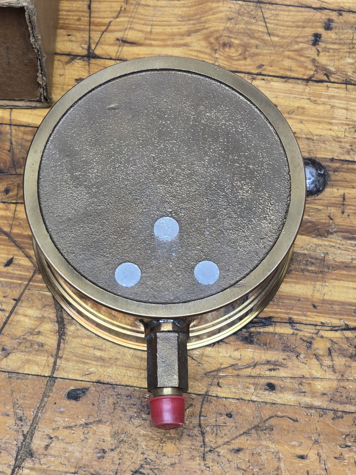 Vintage Industrial Crosby 4-1/2" AA Brass 200PSI Steam Pressure Gauge NOS