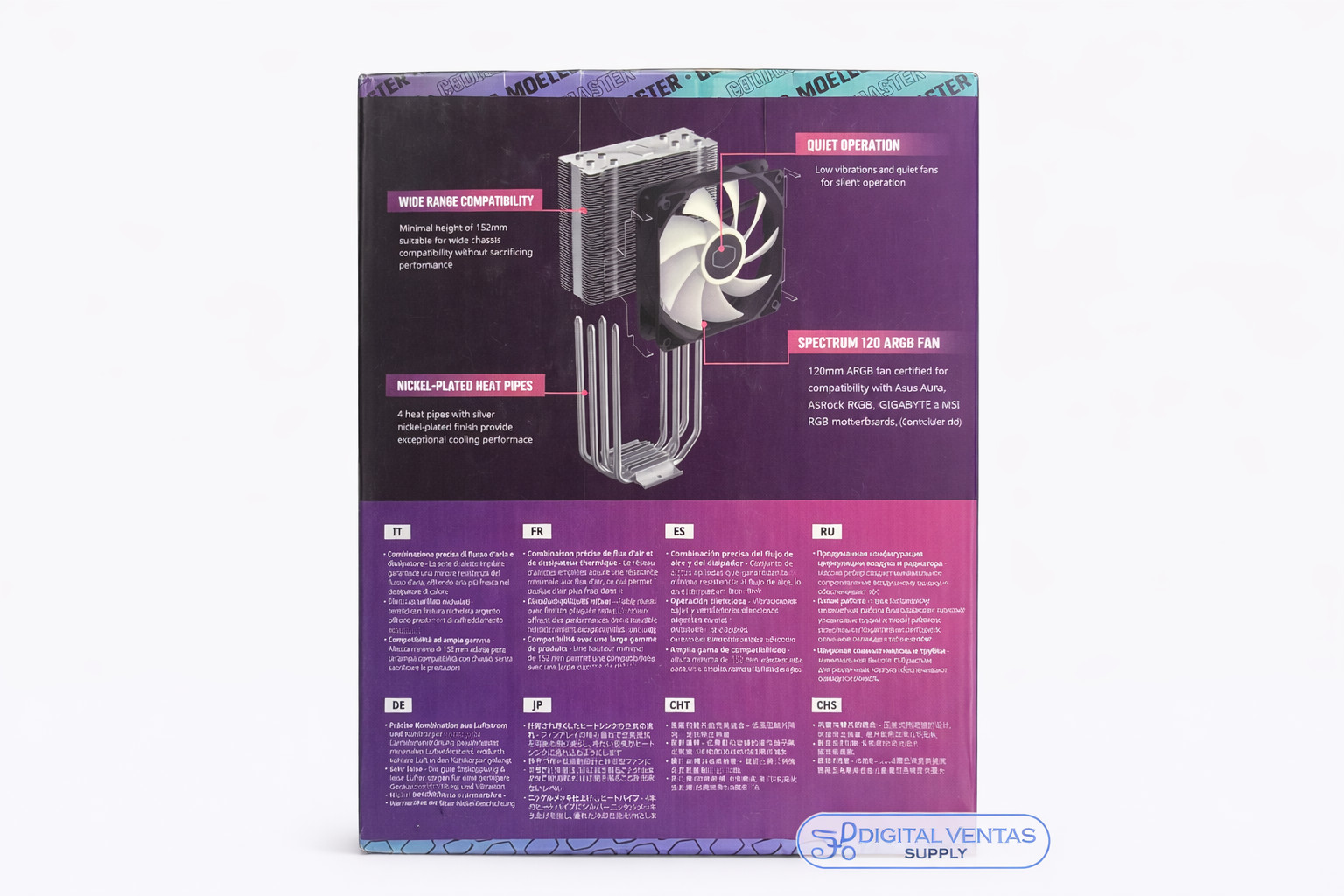 Cooler Master Hyper 212 Spectrum V3 ARGB CPU Air Cooler (120mm Fan)