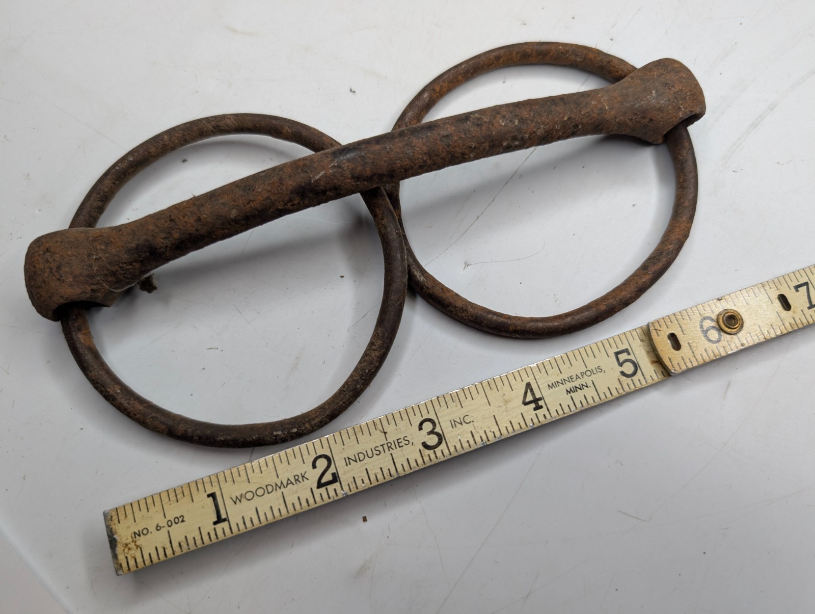 Antique Primitive Forged Iron Horse Bit Snaffle Equestrian Western Farm Decor