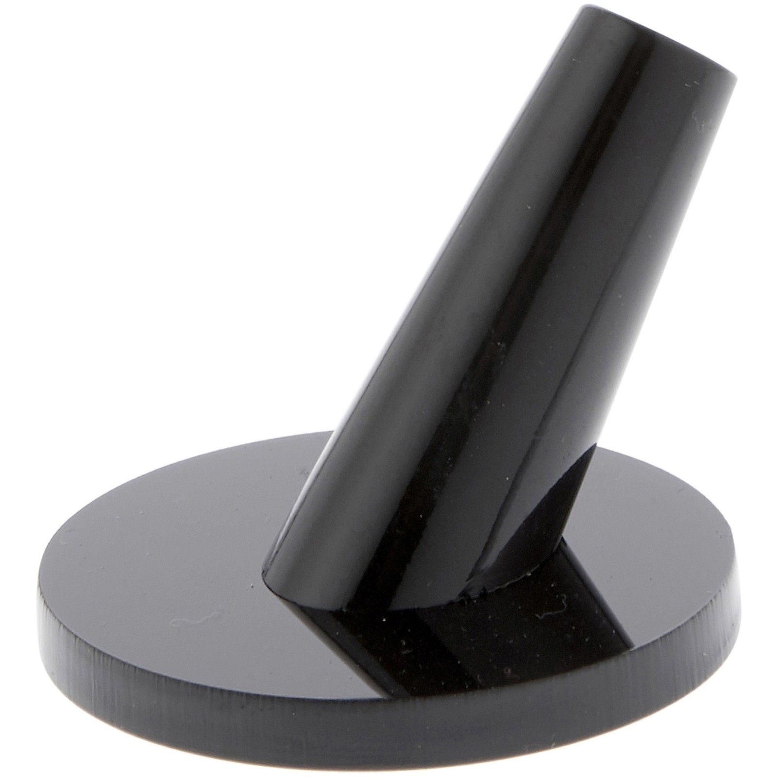 Plymor Black Acrylic Ring Finger Display, Round Base, 2" W x 2" D x 1.75" H