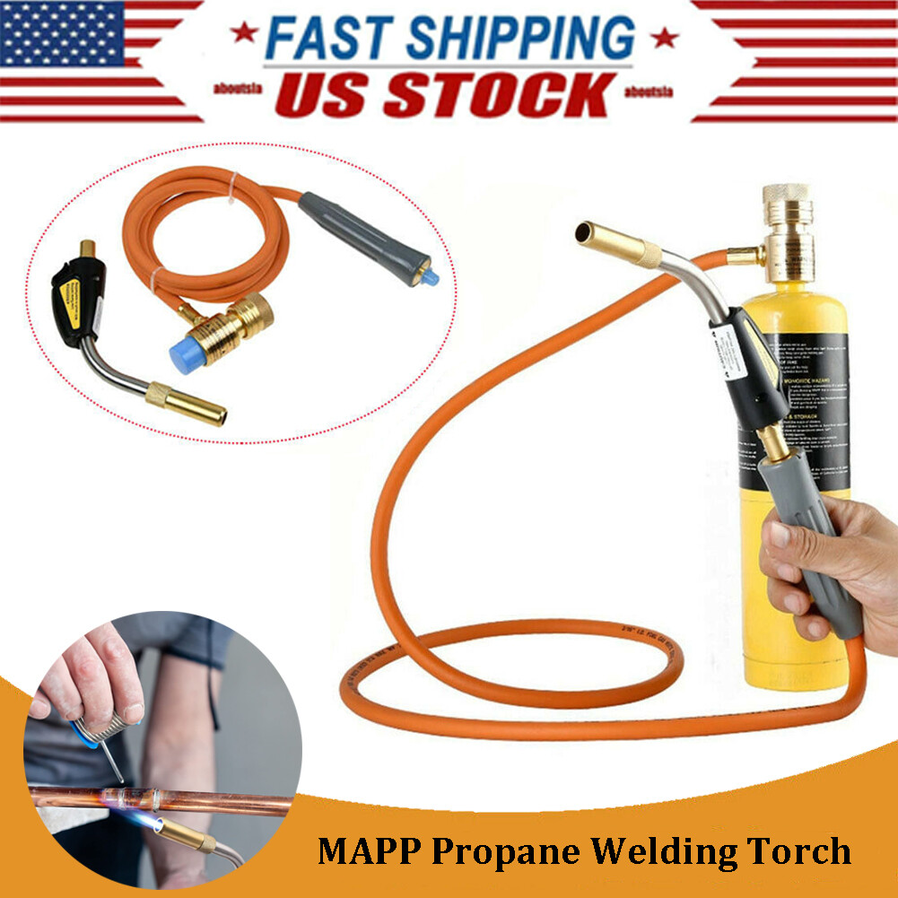MAPP MAP-pro Propane Self-Igniting Gas Welding Turbo Burner Torch & 5' Hose Kit
