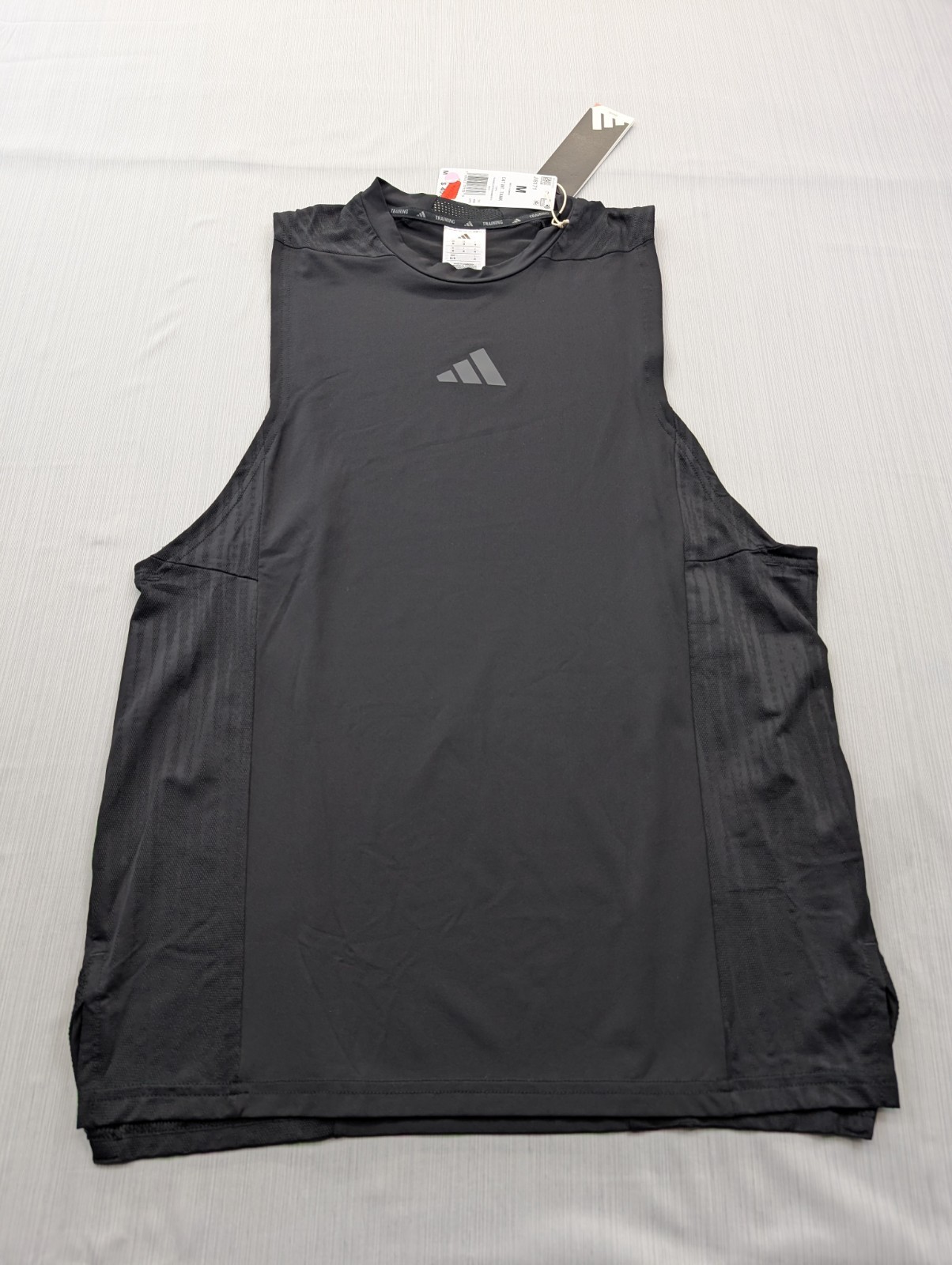 New Mens Adidas D4T Tank Top ClimaCool Training Tee Performance Black Sz Medium