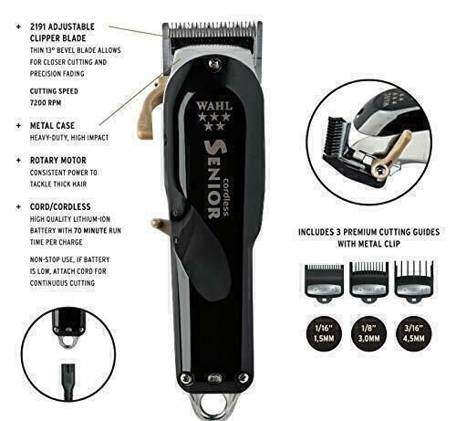 USA Professional Wahl Clipper Cordless Detailer Senior Cordless 5 Star 8504-400