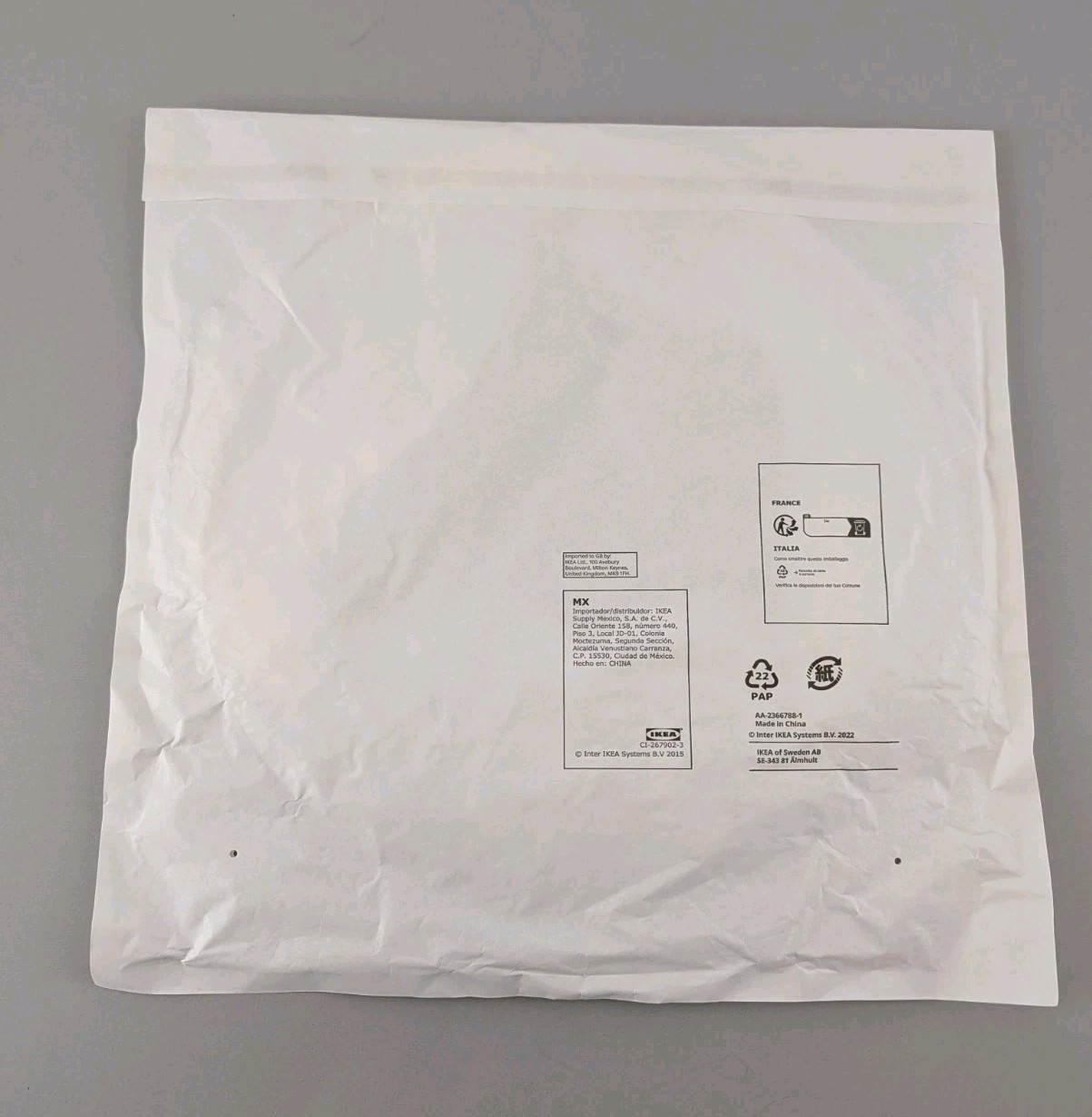 Ikea FJÄLLMIL Pendant Lamp Shade White Wrinkled Rice Paper 13" New 105.145.27