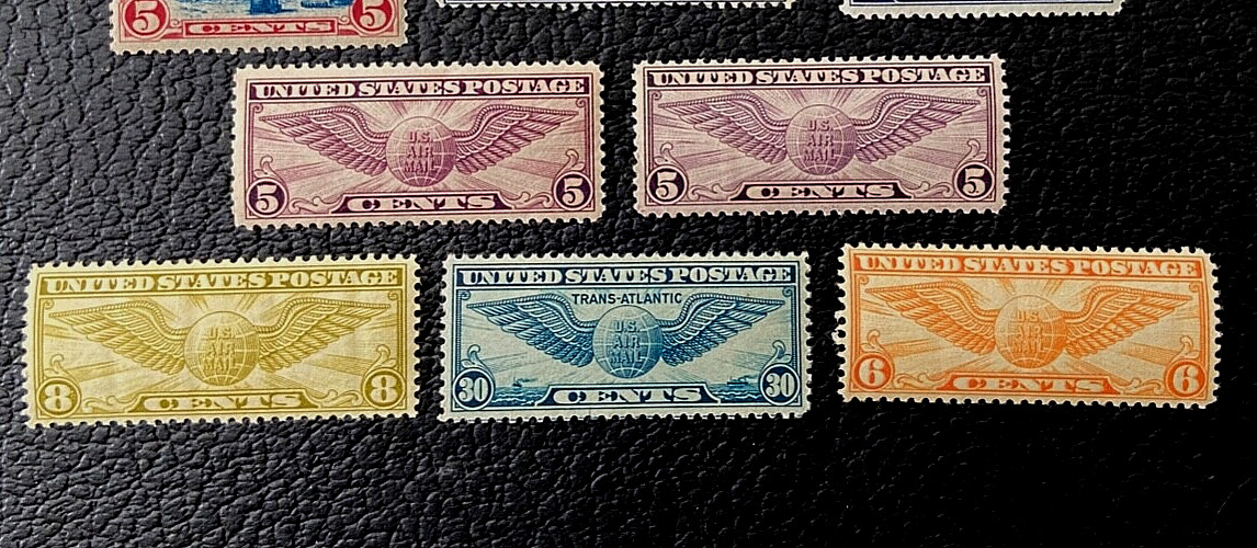 SC# C7-C12, C16, C17, C19 C23 & C24 Awesome Lot of 11 Early Classic Airmails MNH