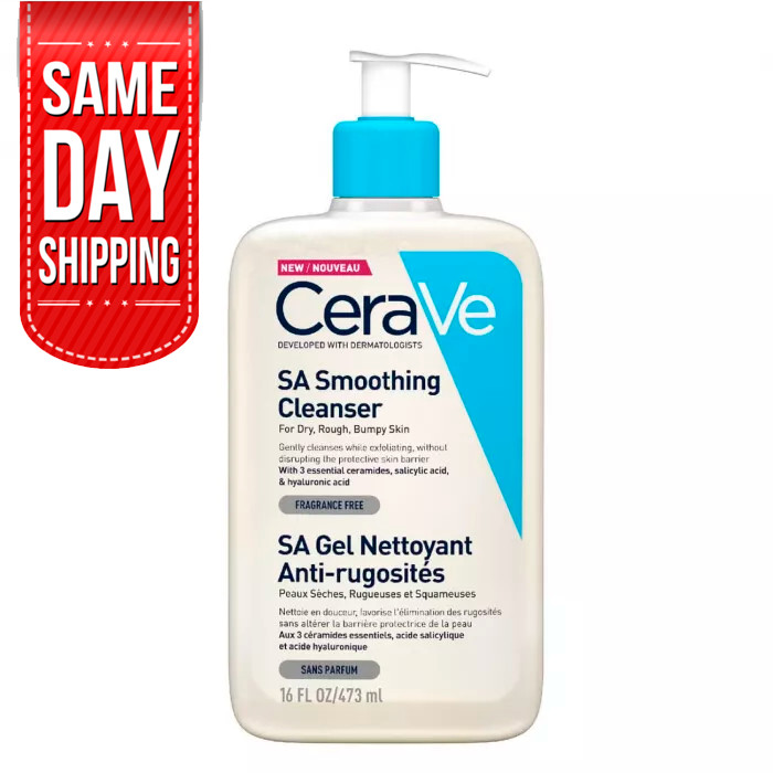 NP CeraVe SA Smoothing Cleanser for Dry, Rough, and Bumpy Skin, 473 ml/16 oz