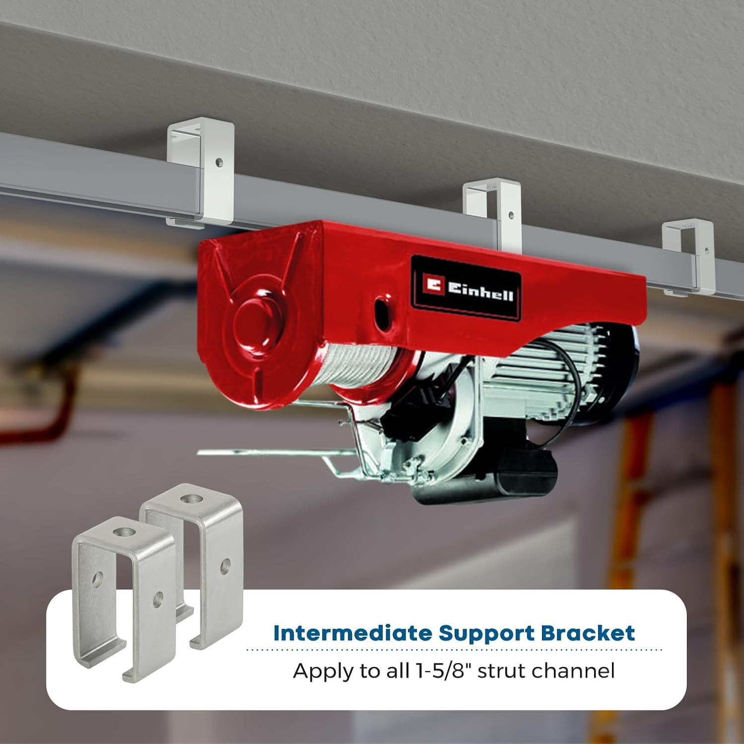 Channel Trolley Track Hanger Bracket, Intermediate Support Bracket for All 1-5/8
