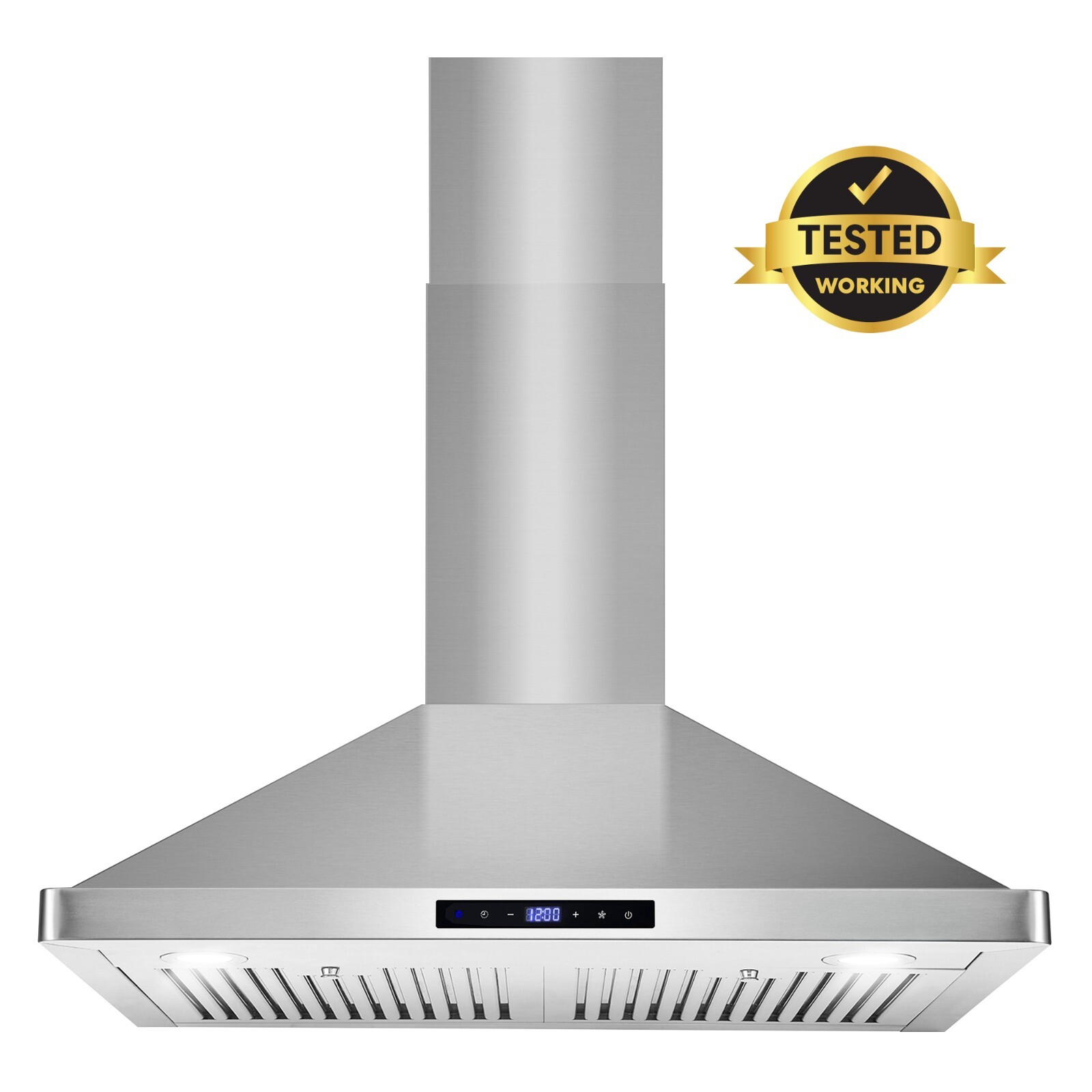 30 INCH WALL MOUNT VENT HOOD (OPEN BOX) STAINLESS STEEL, PERMANENT FILTERS, LED