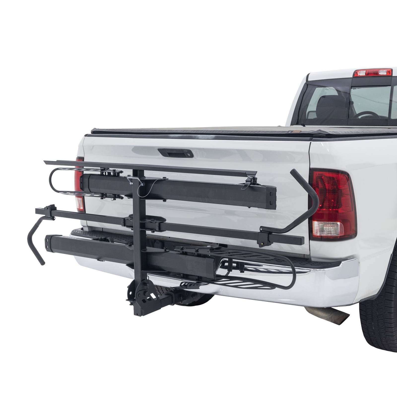 Elevate Outdoor Hitch-Mounted Platform Rack w/Ramp for Ebikes & Fat Tire Bikes